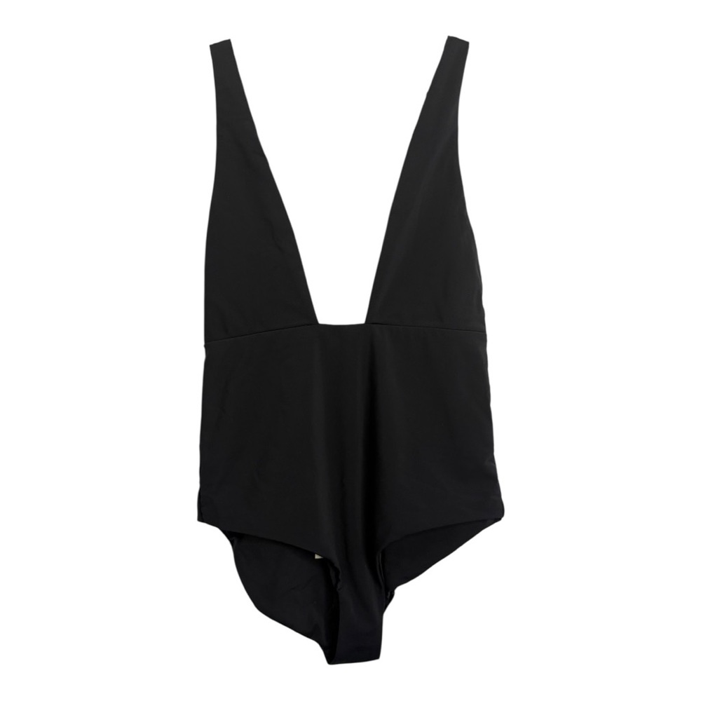 Mara Hoffman‎ Deep Plunge Front One Piece Bathing Suit (Audrey) Black NWT Small - Picture 5 of 12